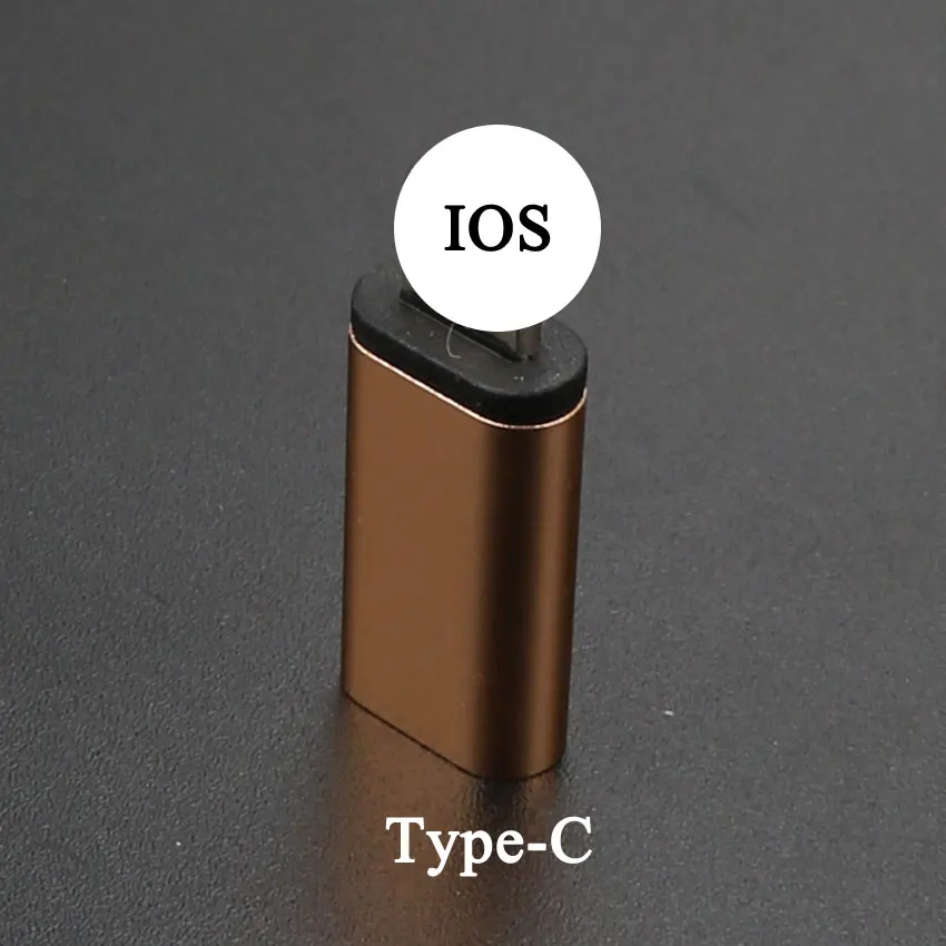 Type-C to IOS Юйси тип-c конвертер к Micro USB 3,0 USB-C адаптер для iPhone и Android зарядное устройство/дата кабель разъем к iOS порт - Цвет: Type-C to IOS