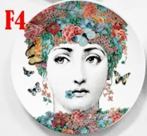 4 Fornasetti Ремесла керамические тарелки украшения дома Fornasetti тарелка фарфоровые настенные тарелки 8 дюймов - Цвет: 4