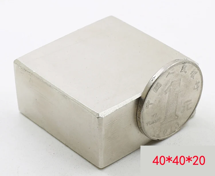 1 шт. Блок 40x40x20 мм N50 N52 NdFeB магниты неодимовые поверхностное покрытие