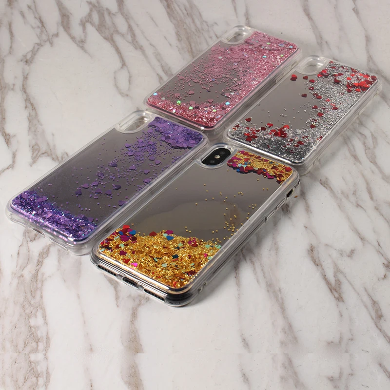 Case for Moto E4 Plus E5 Quicksand Back Cover Bling mirror Motorola X4 2017 Eurasian version |