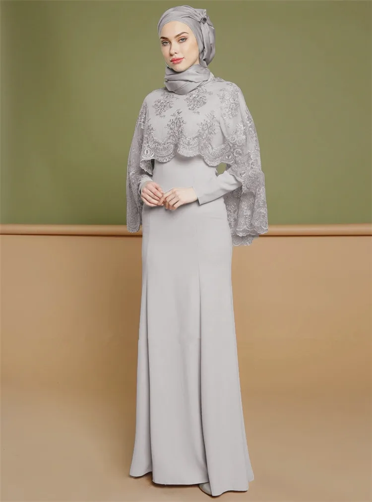 Женский комплект из двух предметов с вышивкой Manteau Abayas розовая мусульманская