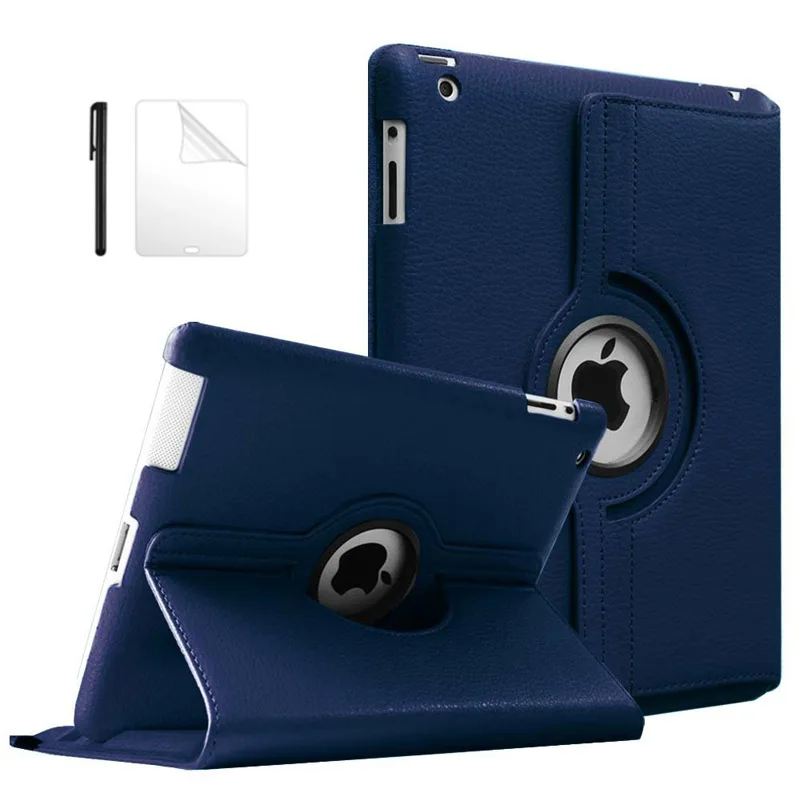 

Flip PU Leather Case for Apple iPad 2 3 4 9.7 inch Magnetic Auto Wake Up Sleep With Stand Holder for iPad 2/3/4 case+film+pen