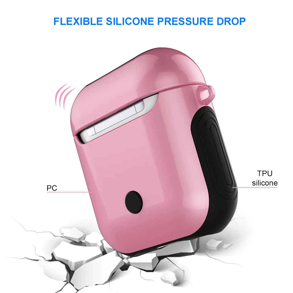 Ascromy Wireless Earphone Case Charging Box For Apple Airpods Skin Shockproof Bluetooth Headphone Pouch Protective Accessories |