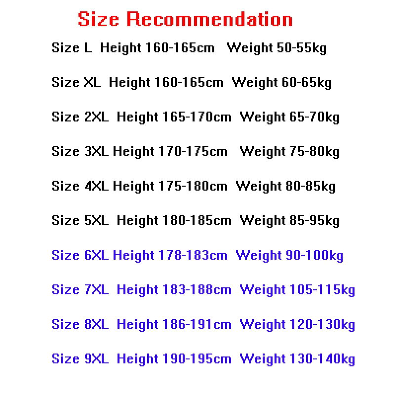 140      ,     ,      7XL 8XL 9XL