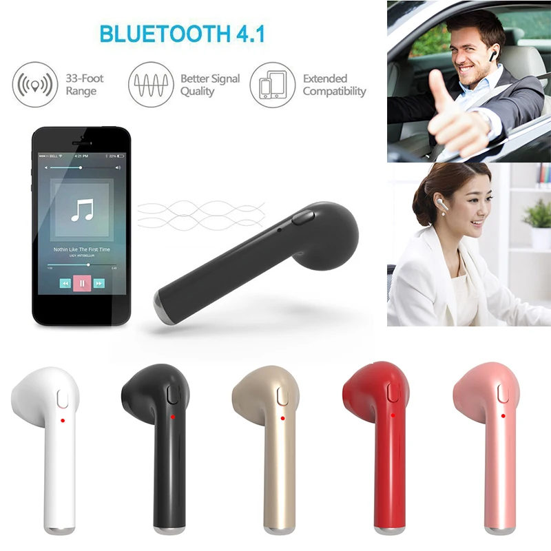 Беспроводные Bluetooth-наушники I7 портативные стерео-наушники с микрофоном