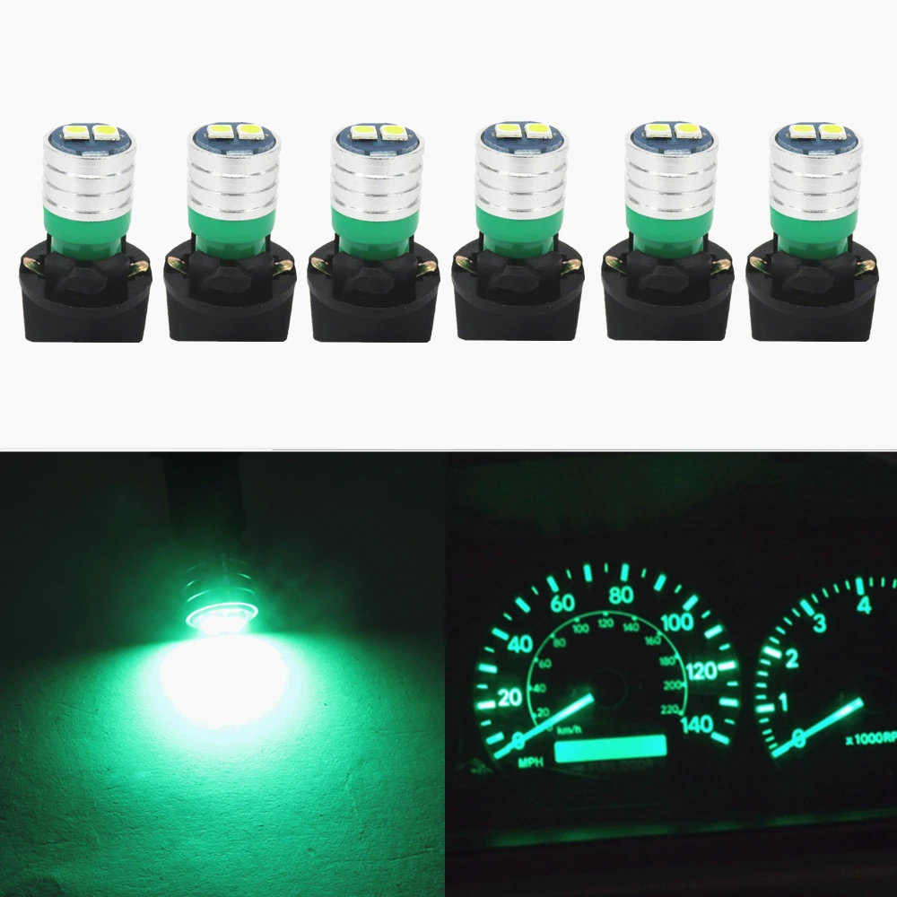 Зеленый WLJH T10 Led Подсветка салона автомобиля датчик приборной панели автомобиля тире светильник приборной панели, Панель W5W 194 лампы поворотный разъем PC195 PC194 PC168 - Испускаемый цвет: Зеленый