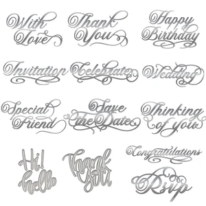 Металлические Вырубные штампы с английской надписью для скрапбукинга и фотоальбома, декоративные штампы, новинка 2019