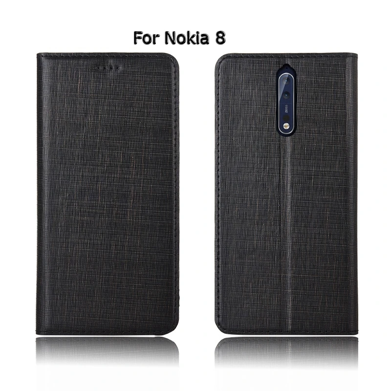 Чехол книжка из натуральной кожи ручной работы для Nokia 5 6 7 Plus 8 Sirocco 2018 чехол