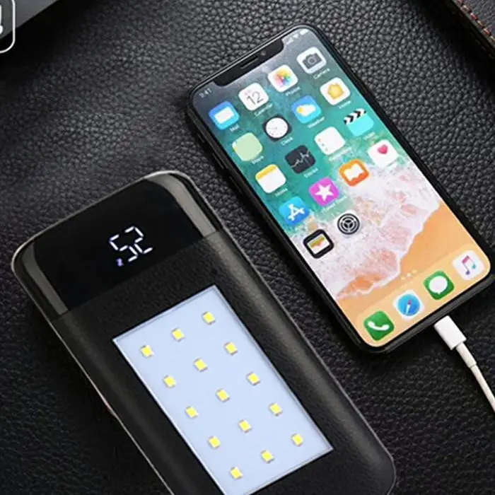 20000 мАч солнечная батарея Внешний аккумулятор повербанк двойной USB светодиодный