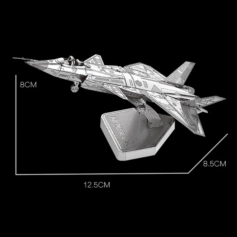 2 шт. 3D металлический нано-головоломка J-15 J-20 истребитель ВВС собрать модель набор