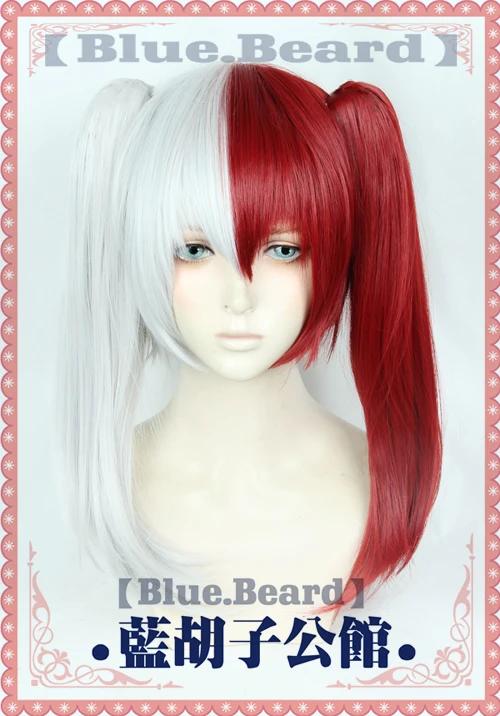 My Boku no Hero Academia Todoroki Shouto Cosplay costume wig +ponytail+wig cap | Тематическая одежда и униформа