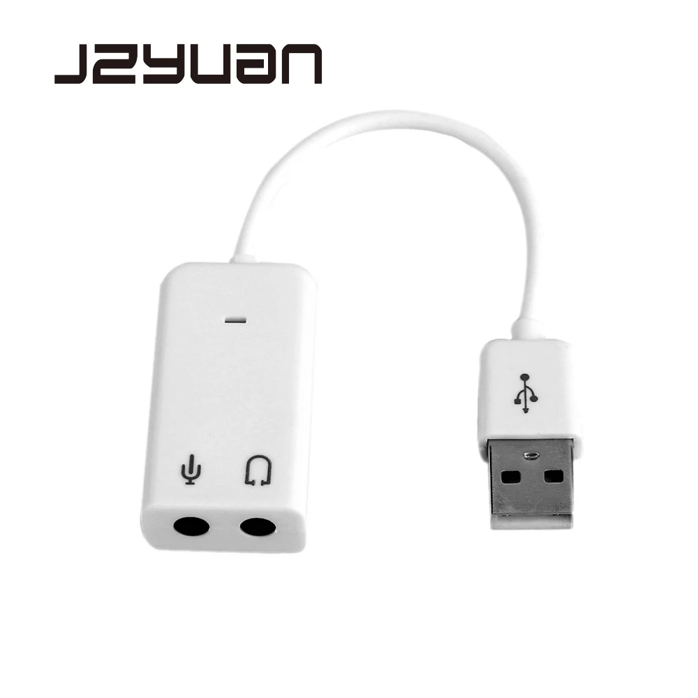 JZYuan Внешняя USB Аудио Звуковая карта адаптер 7 1 виртуальный канал с кабелем