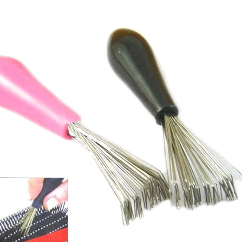 1 шт. гребень щетка для волос очиститель встроенный пластиковый расчески