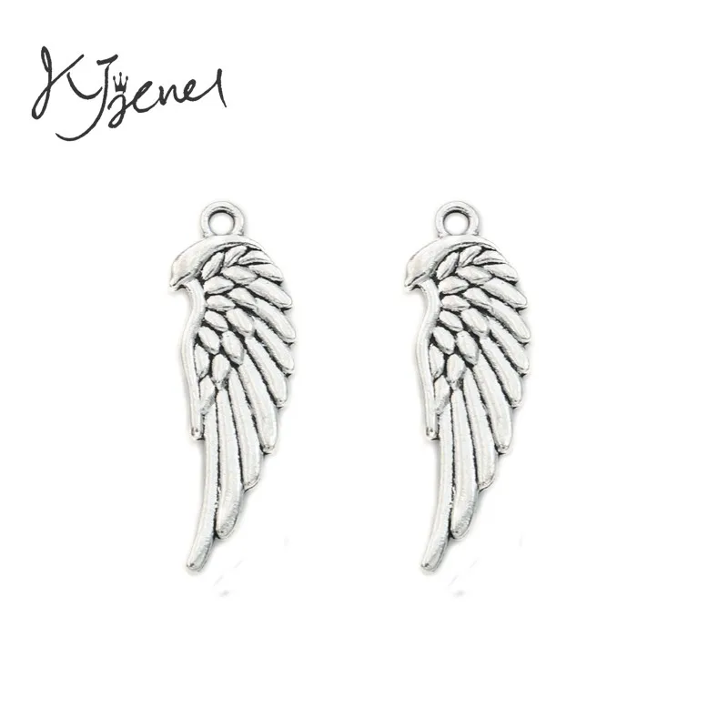 Посеребренные бусины с крыльями ангела в античном стиле Подвески для