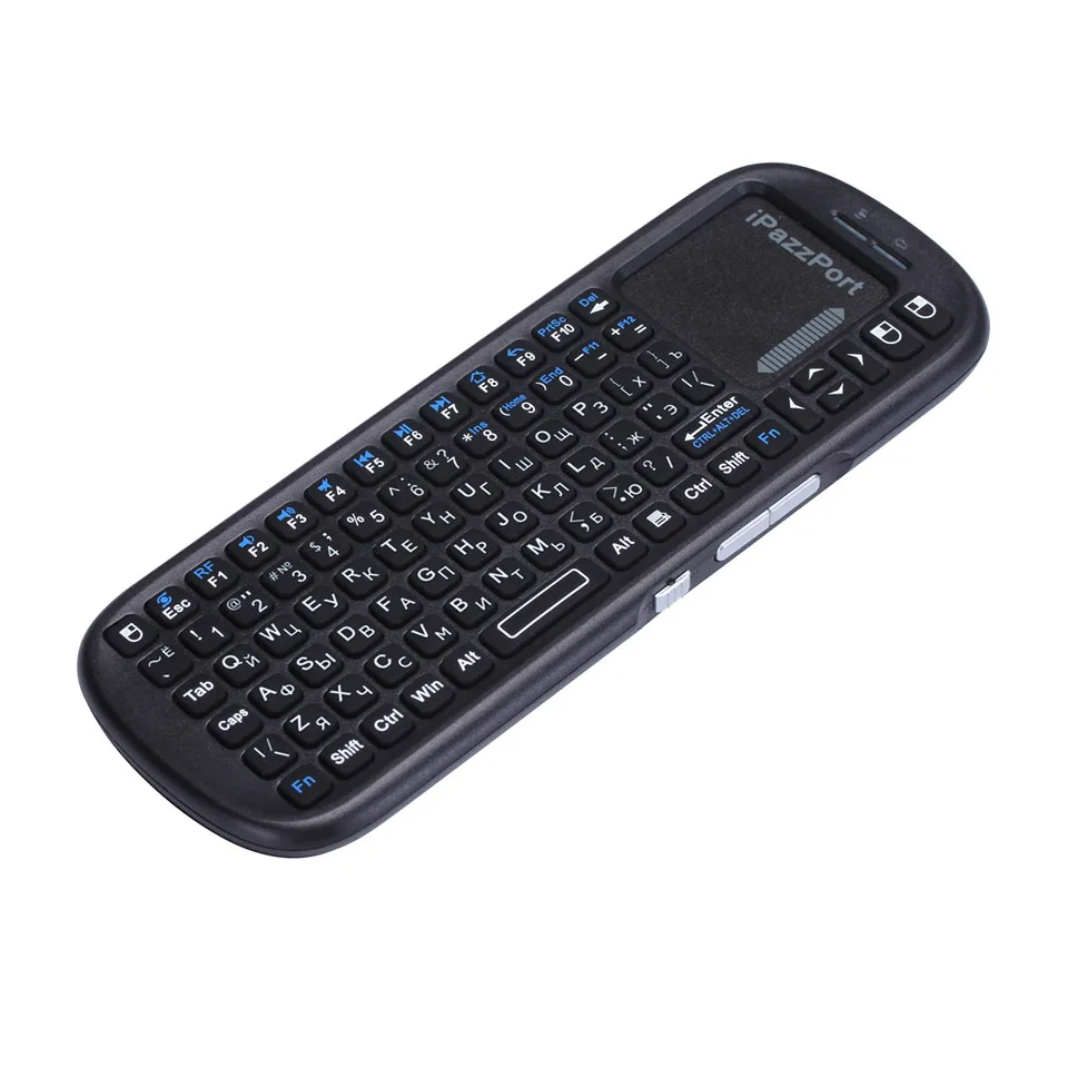 IPazzPort русская 2 4 GHz Мини Портативная Беспроводная клавиатура Air Mouse с тачпадом для