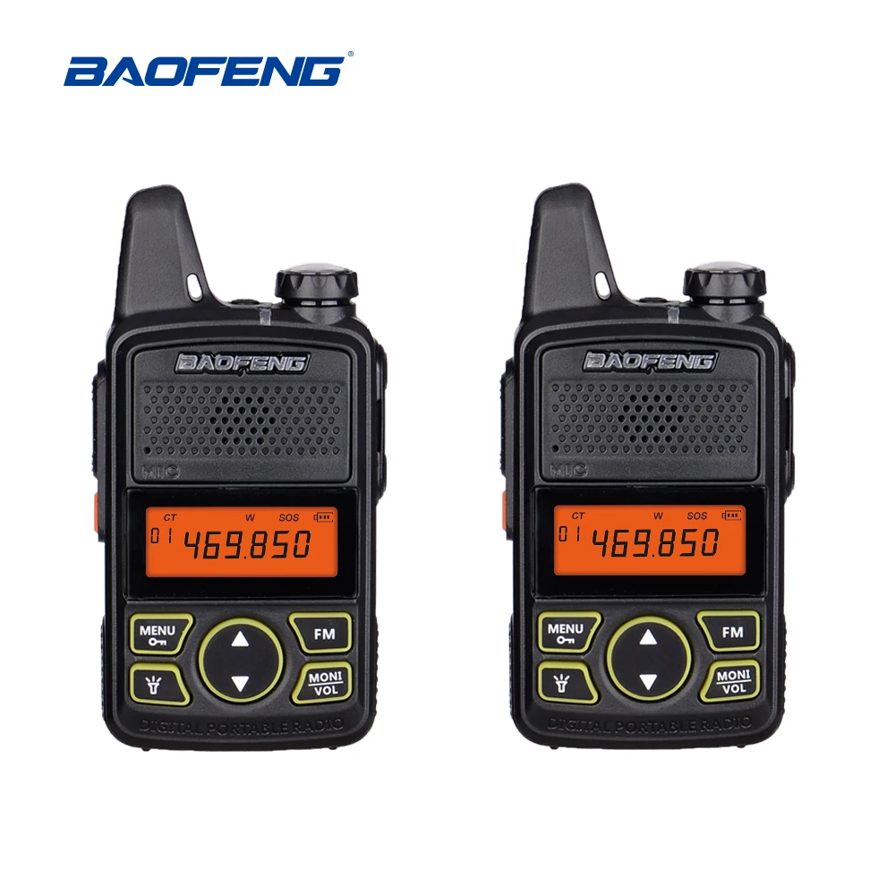 2 шт. BAOFENG BF-T1 портативная рация мини двухстороннее радио UHF 400-470mhz 20CH портативный детский Walk Talk Ham FM CB портативный приемопередатчик