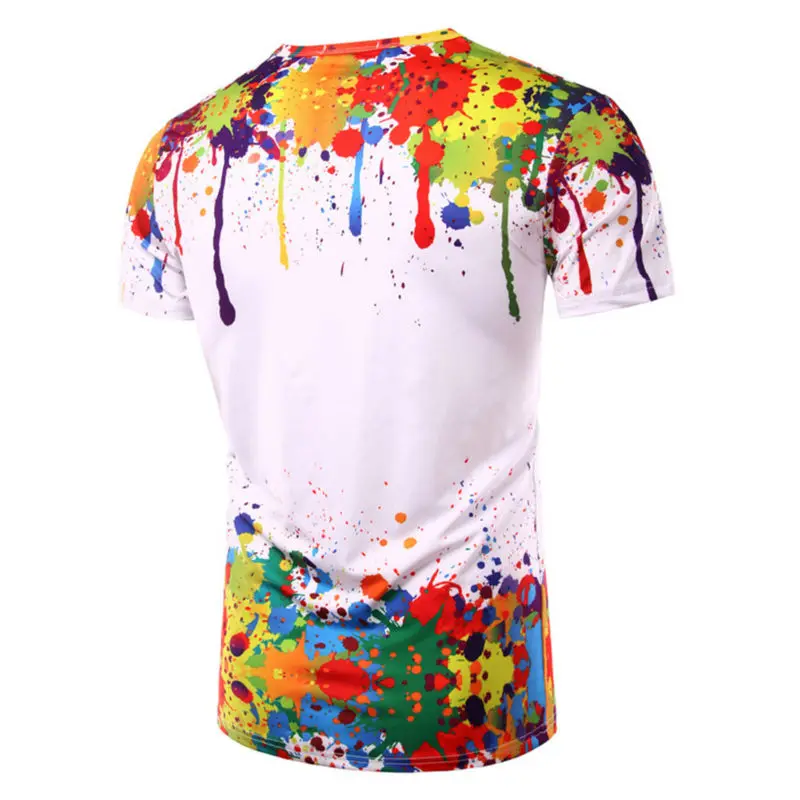 Новинка модные футболки CJLM с 3D рисунком Мужская красочная футболка графическим