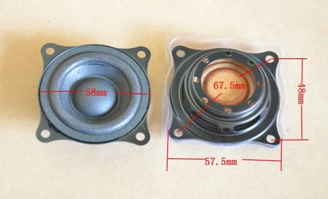 2 шт./упак. 2.25 дюймов Колонки тон рог Auxiliary Bass radiator louderspeaker с хорошим аудио |