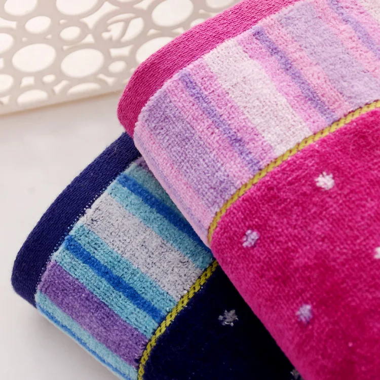 2 шт. * Лот Вышитые бантом 100% из хлопковой махровой уход за кожей лица Полотенца