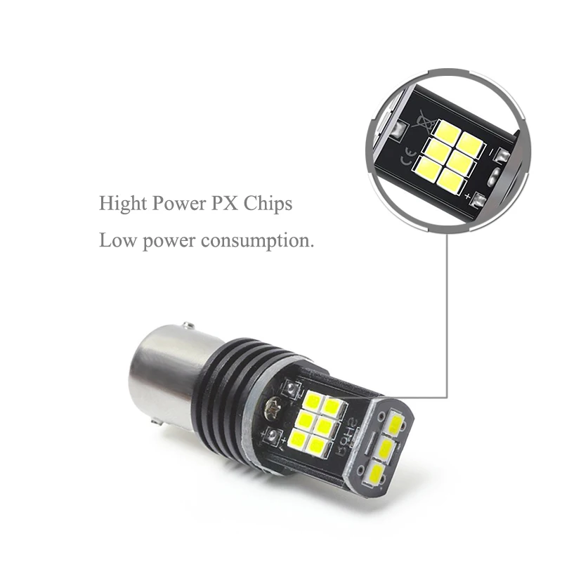 2x1156 P21W CAN шина без ошибок 3030 чипов светодиодный автомобильная лампа