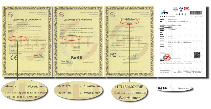 Ударопрочный военный прицел WESTHUNTER WT-L 4-20X50 Воздушный пистолет Оптика прицел Охотничий Тактический