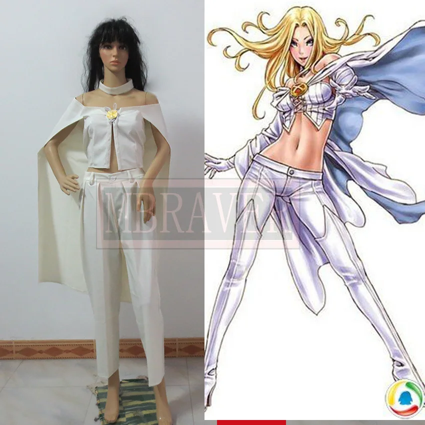 Костюм для косплея Эмма Грейс Фрост белый супергерой королева Рождественская