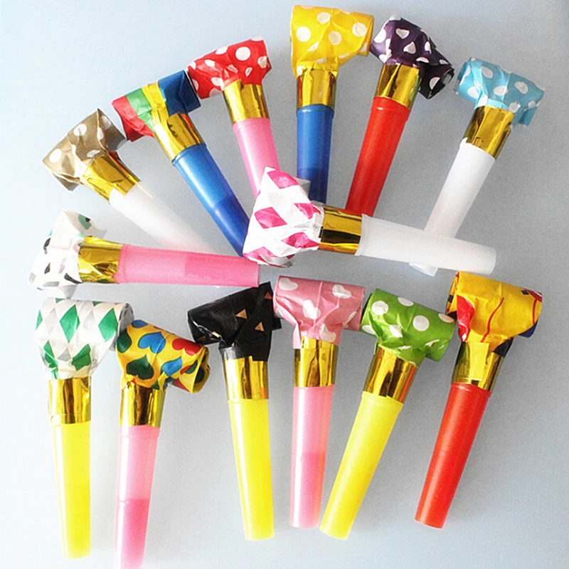 

5/10pc Plastic Hot Party Toys Hat Baby Toys Small Blow Dragon Whistle Cheer Leading Birthday Party Toys For Children