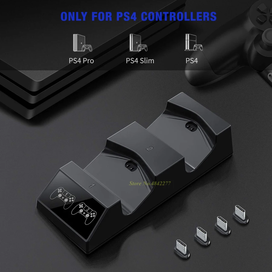 PS4/Pro/Slim контроллер зарядное устройство геймпад USB быстрая зарядка док-станция игровая станция 4 игры джойстик PS 4 аксессуары