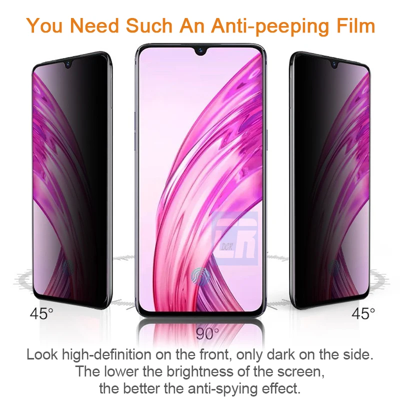 Анти-шпион закаленное Стекло для samsung Galaxy A50S A30 A10 A80 A20 M10 M20 S10E J4 J6 A6 A8 защиты конфиденциальности Экран протектор