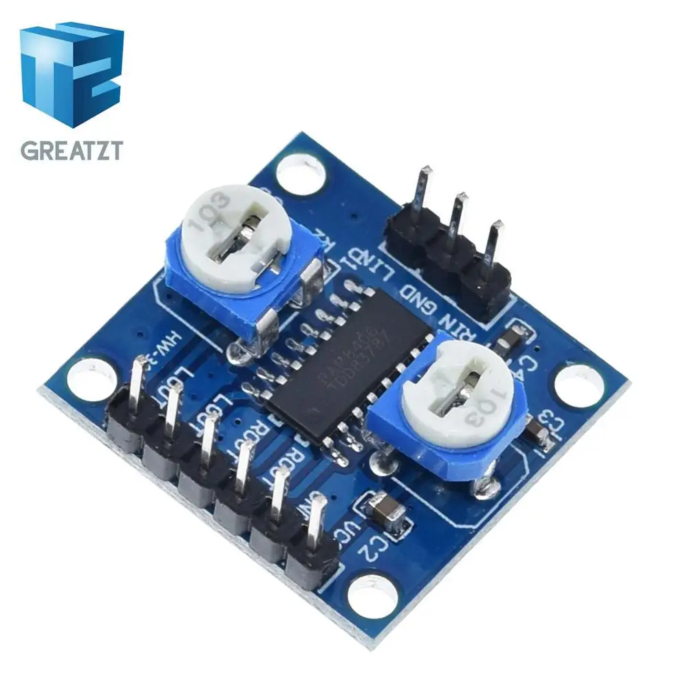 Цифровой усилитель GREATZT PAM8406 с потенциометром громкости 5Wx2 стерео M70|digital amplifier