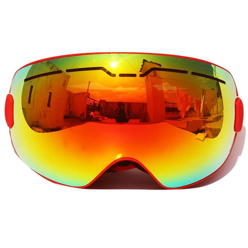 Новые UV400 противотуманные двухслойные мужские лыжные очки большие линзы Лыжная маска очки снежные очки для сноуборда зеркальные очки с покрытием