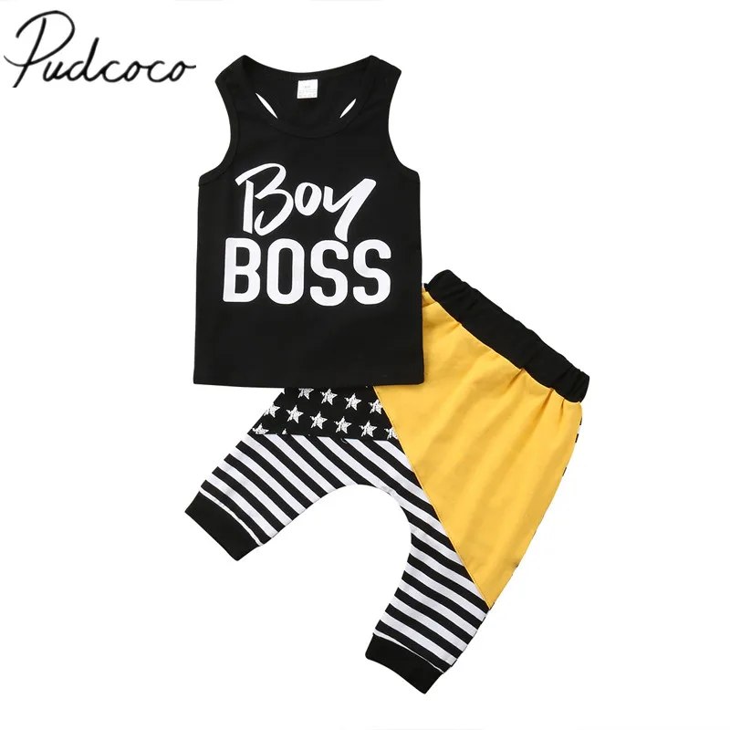 2018 новая брендовая летняя одежда для новорожденных мальчиков 2 предмета Черная