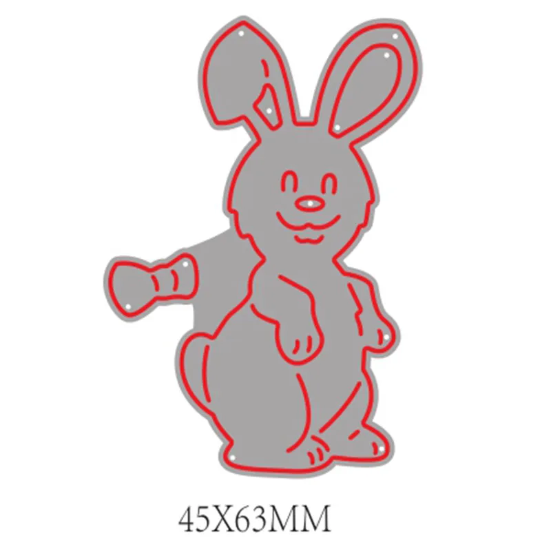 Милые кроличьи металлические режущие штампы трафарет для DIY бумажные карточки