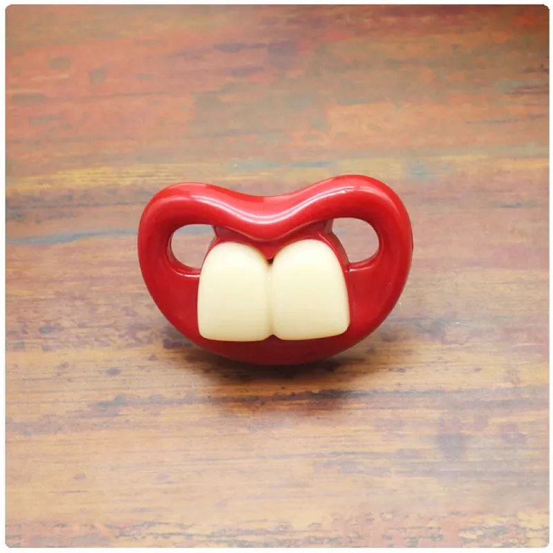 Забавный Бак зубы Соски S силиконовый для пустышки младенцев соска Шутка Шутки