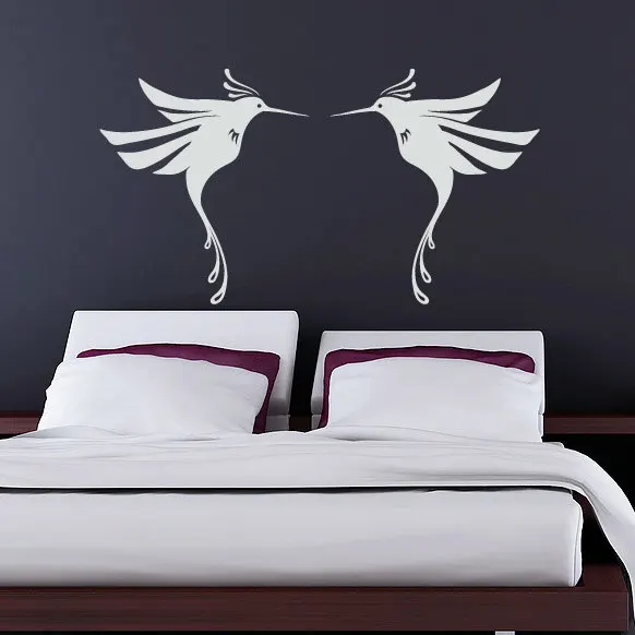 Виниловые съемные настенные стикеры в виде птиц для детской комнаты украшение