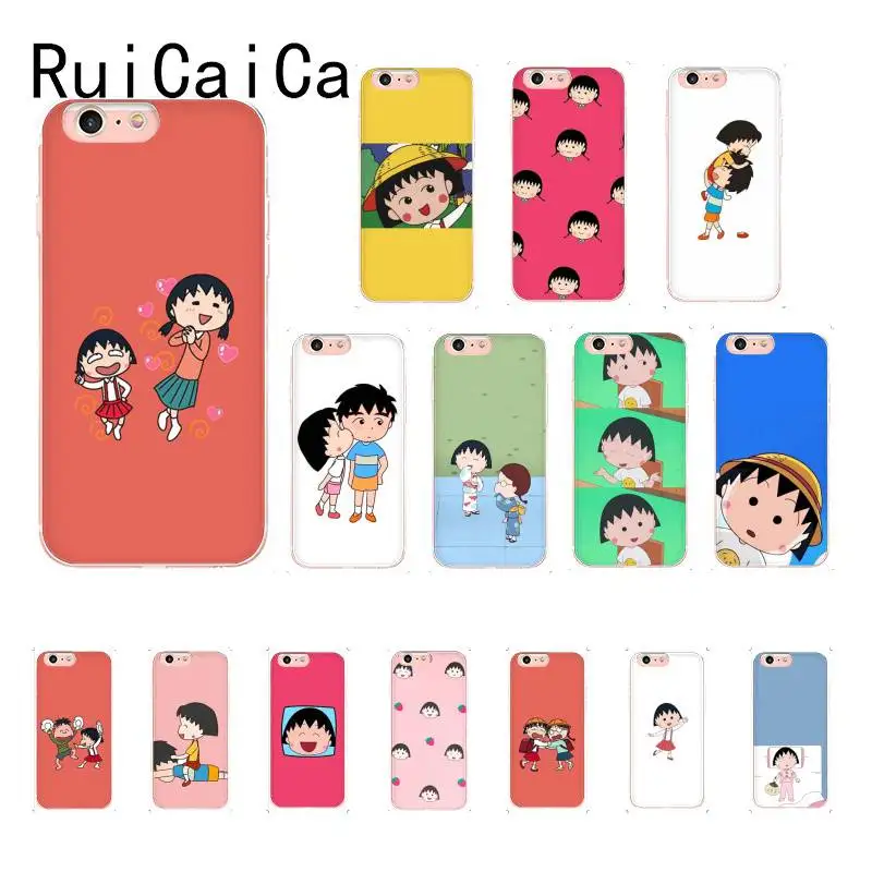 RuiCaiCa Maruko chibi chan милый аниме красивая девушка чехол для телефона iPhone 8 7 6 6S Plus X XS MAX 5