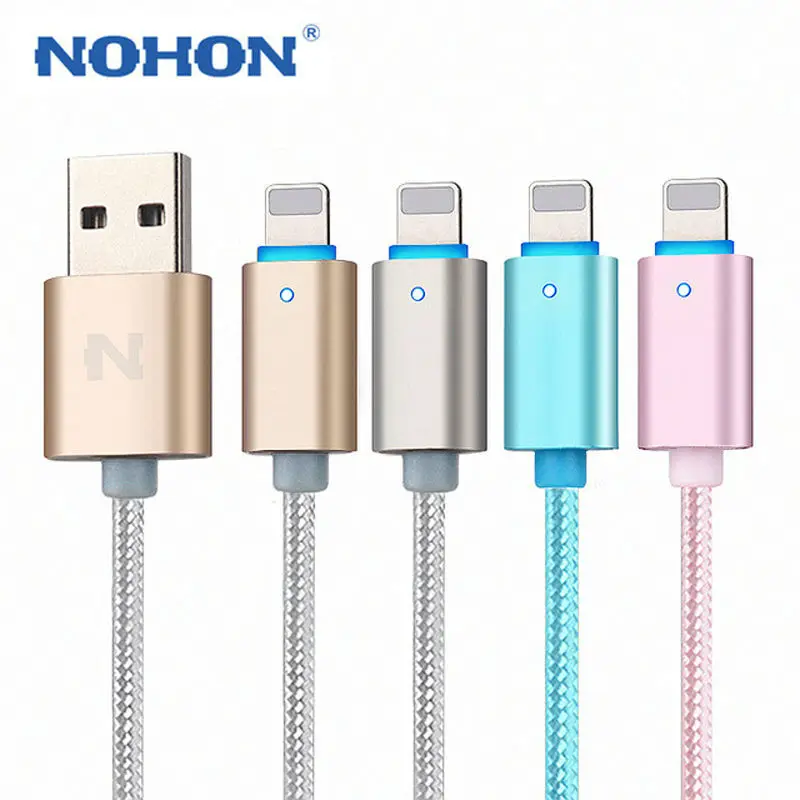 Умный светодиодный usb кабель NOHON 150 см для iPhone X 8 6 Plus 6S ipad 4 mini Air IOS 7 9 10 11 передачи