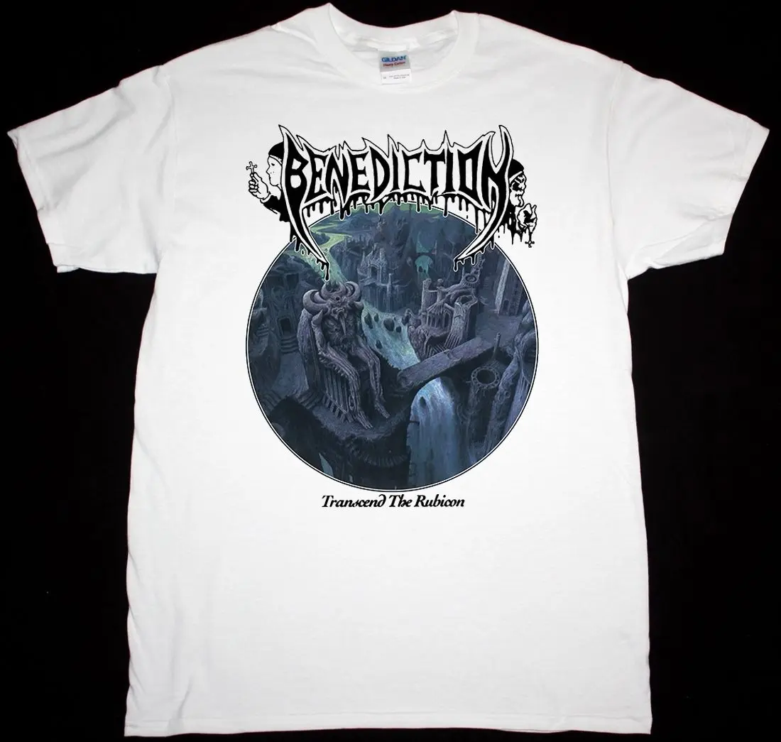 Благословение TRANSCEND Рубикон DEATH METAL расчленить новая белая футболка мужская 100% хлопок плюс Размеры Футболка
