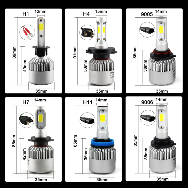 2 шт авто фары Противотуманные H7 светодиодный автомобиля лампы 3000 K/3400 K/8000 K желтый