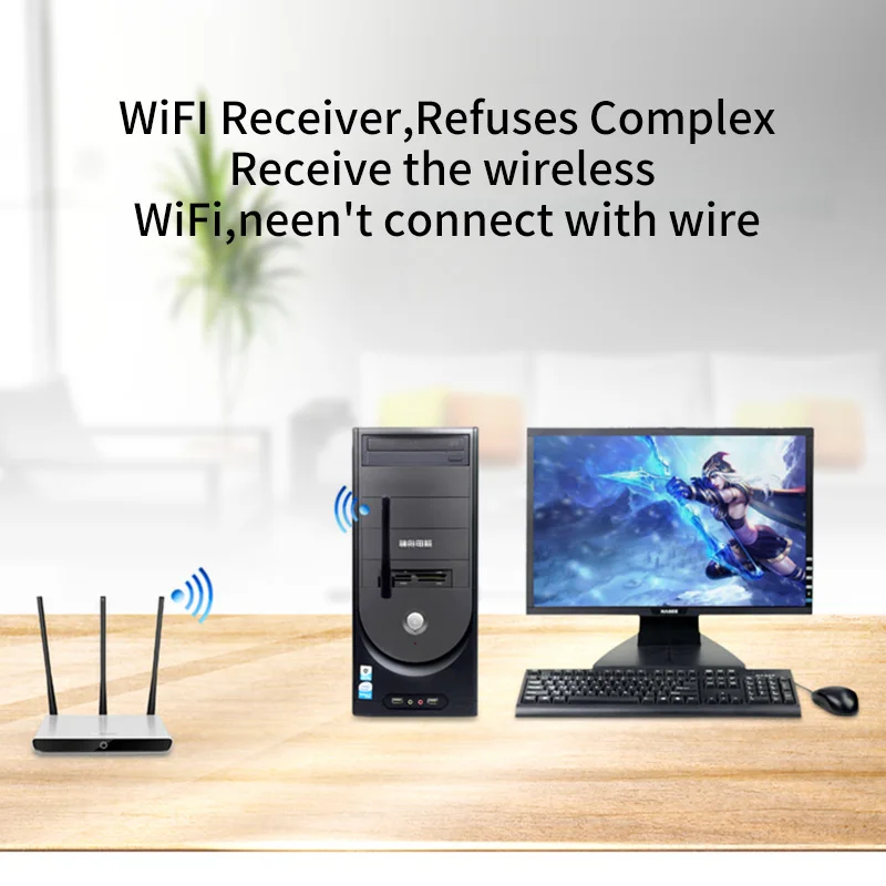 Wi Fi ресивер Wiflyer беспроводной USB Wifi адаптер Ethernet Интернет антенна усиленный