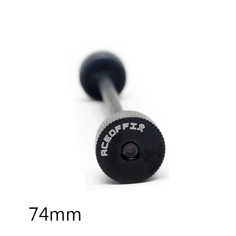black 74mm Aceoffix 74 мм 100 мм ось ступицы для Brompton складной велосипед быстроразъемный высокопрочный - Цвет: black 74mm