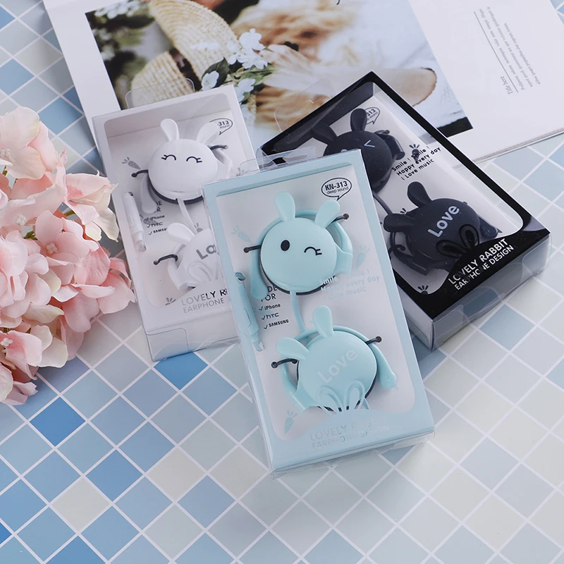 Наушники с милым Кроликом 3 5 мм наушники крючки Спортивная гарнитура на