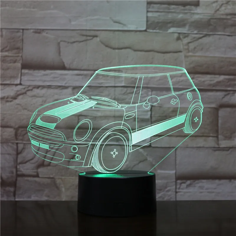 Новинка 3D светодиодный ночсветильник Автомобильная настольная лампа Luminaria