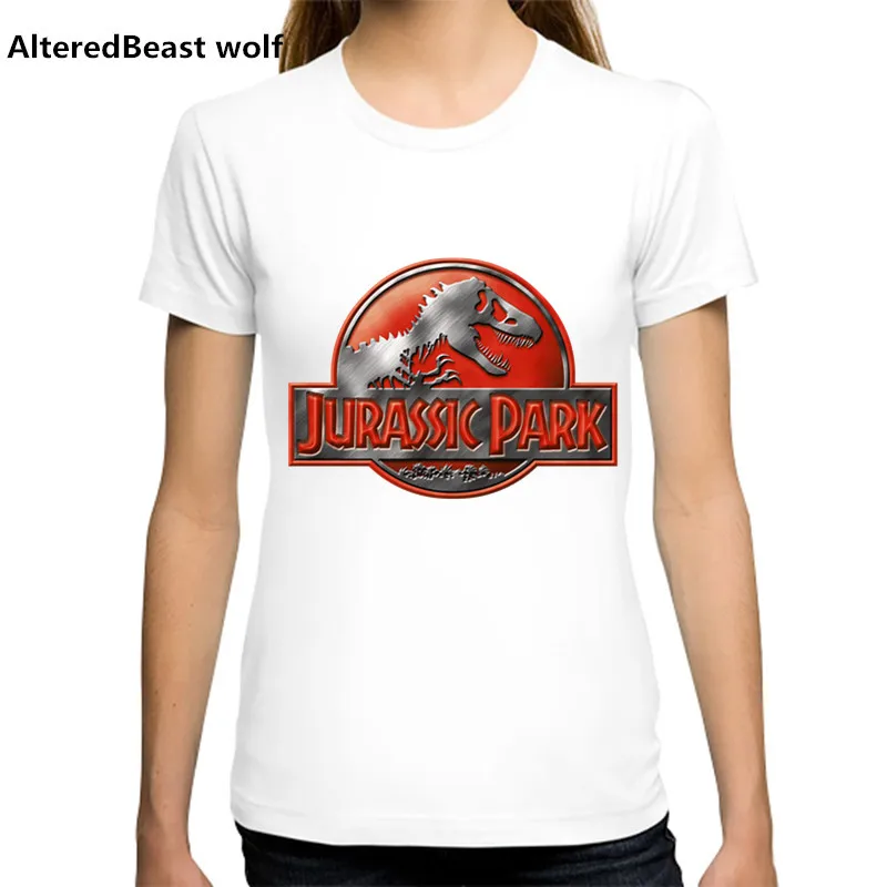 Женская летняя модная футболка новинка 2018 женская в стиле парка Юрского периода