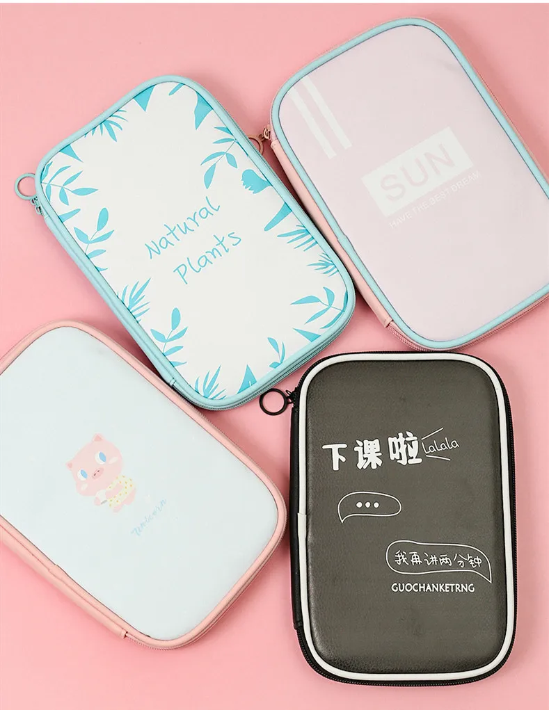 Kawaii PU большой вместительный Чехол-Карандаш для девочек A6 Блокнот Для Хранения Чехол-карандаш для iPad сумка милые школьные канцелярские принадлежности