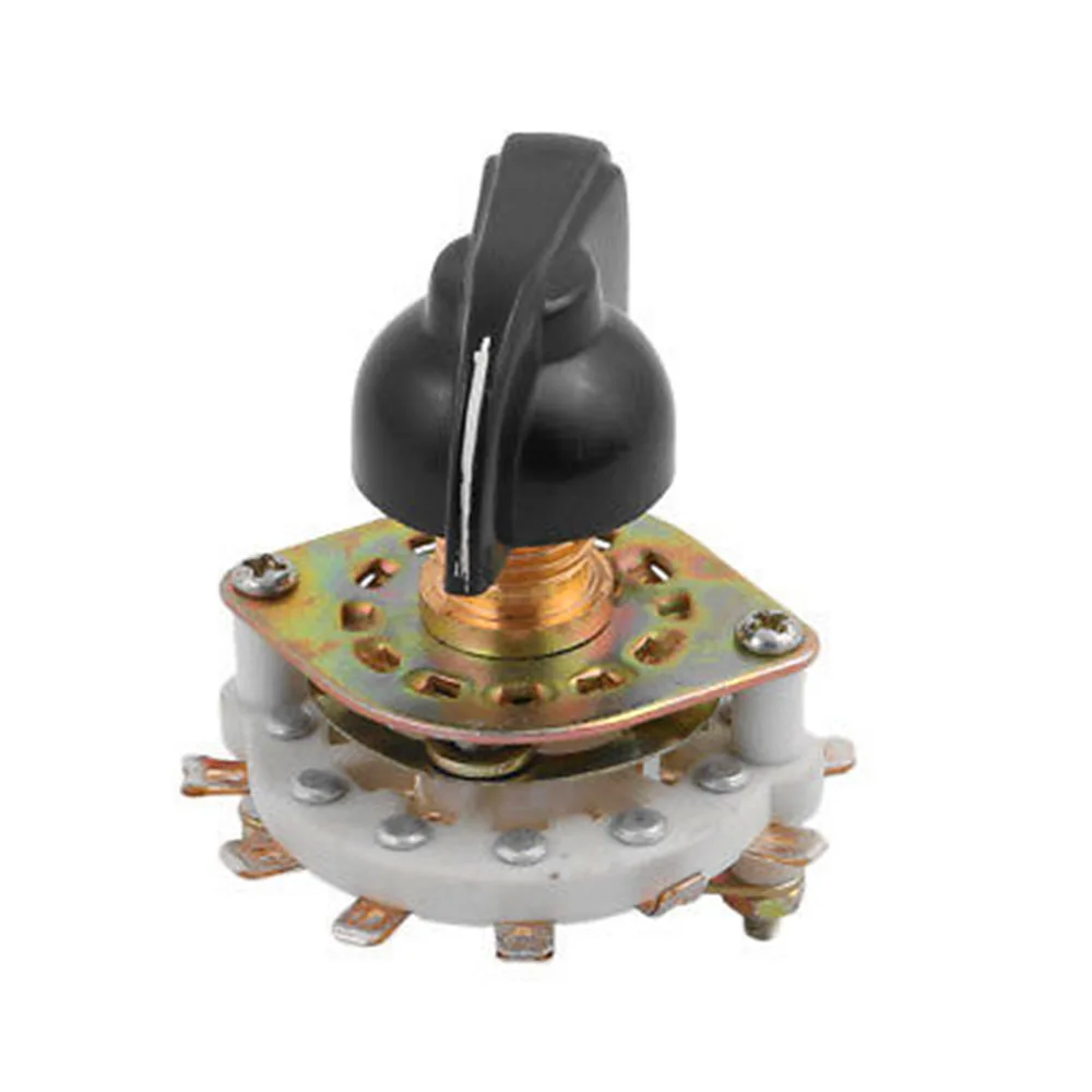 

KCZ 1 Pole 10 Position 11 Terminal Band Channel Rotary Switch Selector with Cap