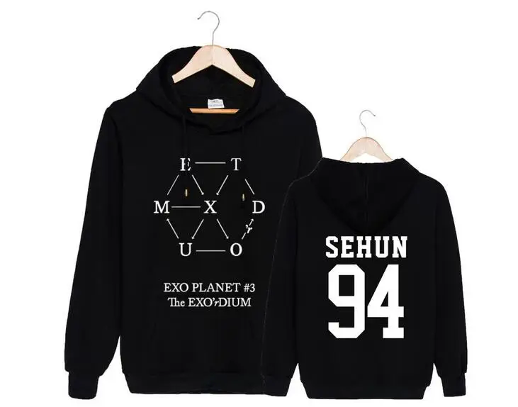 Эксо концерт эксо планета 3-й экзо'натрий член имя печати пуловер толстовки kpop
