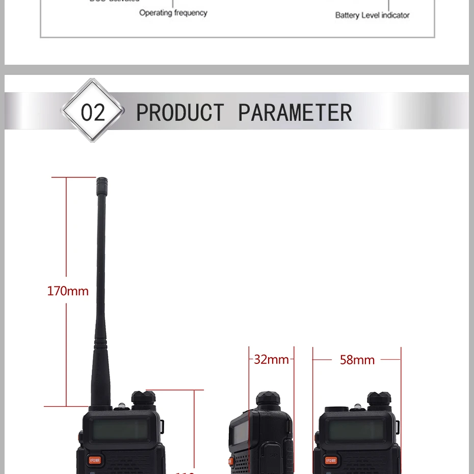 10 шт. BAOFENG UV-5R портативная рация Пара Черная ветчина двухстороннее радио Двухдиапазонная vhf uhf портативная радио BAOFENG uv 5r 2 comunicador
