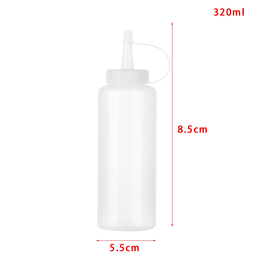 320ml 200 мл/320 мл/450 мл/750 мл для выпечки хлеба дозировочная бутылка DIY шоколад Squeeze бутылка с крышкой Пластик для украшения торта - Color: 320ml