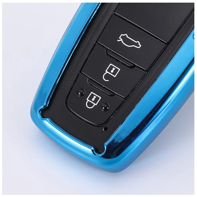 Мягкие TPU ключа автомобиля Обложка держатель карман для Toyota Camry Corolla C-HR CHR Прадо Prius RAV4 ключ защиты